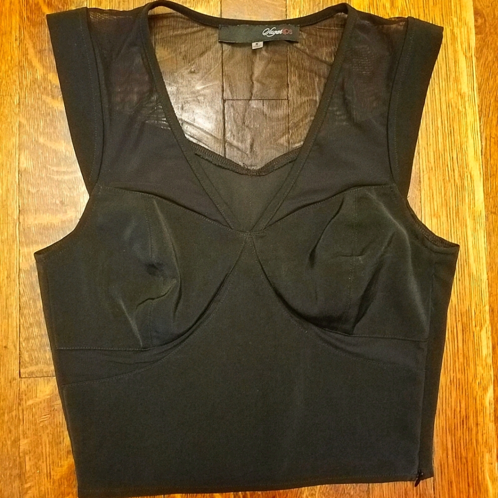 Black Crop with Mesh